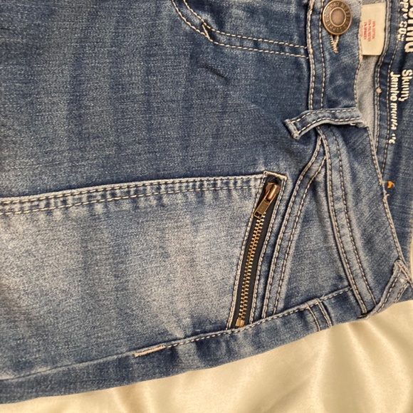 Mossimo Supply Co. Skinny Jambe Moulante Low Rise Blue Jeans Juniors Size 1 VGUC - Picture 6 of 15